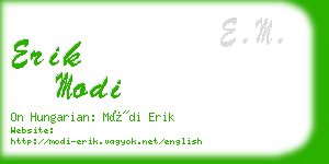 erik modi business card